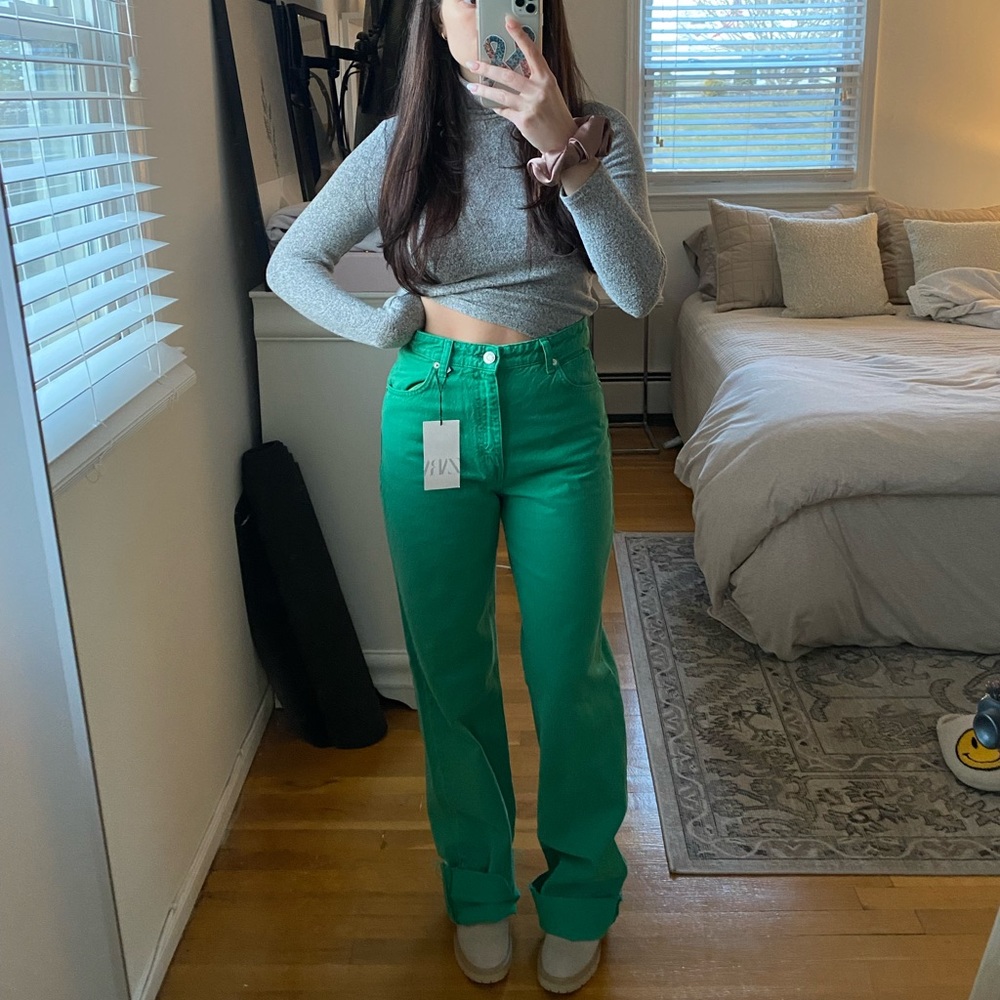Green Zara Jeans